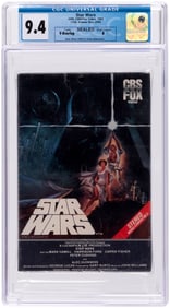 STAR WARS 1983 CBS/FOX VIDEO VHS TAPE CGC 9.4 (DRAWER BOX).