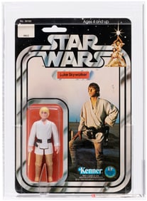 STAR WARS (1978) - LUKE SKYWALKER 12 BACK-A AFA 80 NM (BLONDE HAIR).