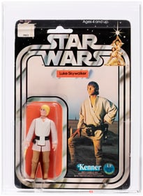 STAR WARS (1978) - LUKE SKYWALKER 12 BACK-A AFA 60 EX (BLONDE HAIR).
