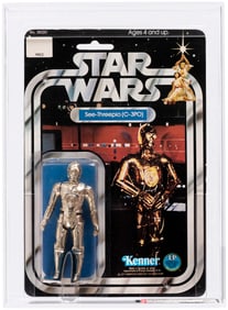 STAR WARS (1978) - SEE-THREEPIO (C-3PO) 12 BACK-A AFA 85 NM+ (SKU ON FOOTER).