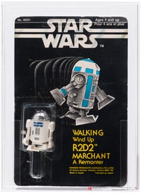 STAR WARS (1978) - WIND-UP R2-D2 18 BACK AFA 70 EX+ (KENNER CANADA).