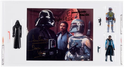 STAR WARS: THE EMPIRE STRIKES BACK - DAVID PROWSE/BILLY DEE WILLIAMS/JEREMY BULLOCH AUTOGRAPH/ACTION