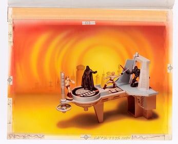 STAR WARS: MICRO COLLECTION (1981) - BESPIN GANTRY ACTION PLAYSET PACKAGING COMPLETE PHOTOART SET.