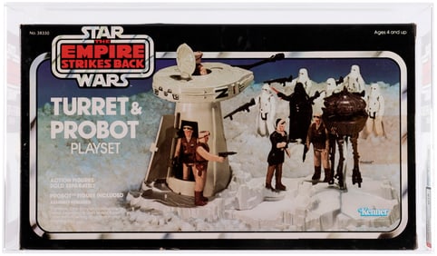 STAR WARS: THE EMPIRE STRIKES BACK (1981) - TURRET & PROBOT PLAYSET AFA UNCIRCULATED U75 EX+/NM.