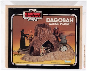 STAR WARS: THE EMPIRE STRIKES BACK (1981) - DAGOBAH ACTION PLAYSET AFA 85 NM+ (RED LOGO ON SIDE,