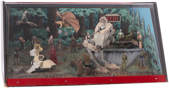 PALITOY STAR WARS: RETURN OF THE JEDI (1982) - EXTREMELY RARE STORE DISPLAY ACTION FIGURE & VEHICLES
