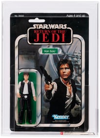 STAR WARS: RETURN OF THE JEDI (1983) - HAN SOLO 65 BACK-A AFA 80 NM (CLEAR BLISTER).