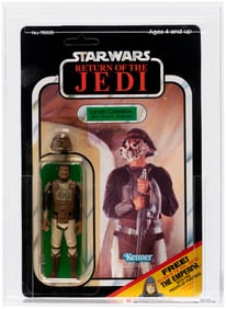 STAR WARS: RETURN OF THE JEDI (1983) - LANDO CALRISSIAN (SKIFF GUARD DISGUISE) 65 BACK-C CAS 90Y.