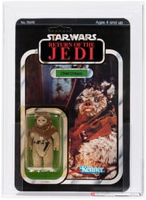 STAR WARS: RETURN OF THE JEDI (1983) - CHIEF CHIRPA 65 BACK-B AFA 80+ Y-NM (TSUKUDA STICKER).
