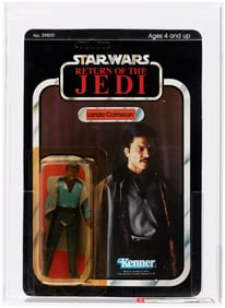 STAR WARS: RETURN OF THE JEDI (1983) - LANDO CALRISSIAN (WHITE EYES/TEETH) 77 BACK-A AFA 85 Y-NM+.