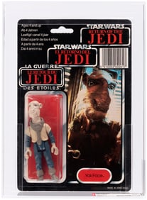 PALITOY STAR WARS: RETURN OF THE JEDI (1985) - YAK FACE TRI-LOGO 70 BACK-D AFA 80 NM.