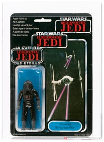 PALITOY STAR WARS: RETURN OF THE JEDI (1985) - TIE FIGHTER PILOT TRI-LOGO 70 BACK-B (PARKER) AFA 80