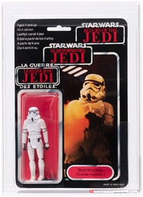 PALITOY STAR WARS: RETURN OF THE JEDI (1984) - STORMTROOPER TRI-LOGO 70 BACK-C AFA 80 NM.