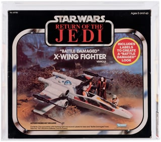 STAR WARS: RETURN OF THE JEDI (1983) - "BATTLE-DAMAGED" X-WING FIGHTER VEHICLE AFA 80+ NM.