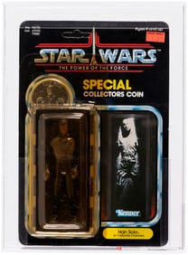 STAR WARS: THE POWER OF THE FORCE (1985) - HAN SOLO (IN CARBONITE) 92 BACK AFA 80+ Y-NM.