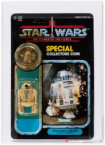 STAR WARS: THE POWER OF THE FORCE (1985) - ARTOO-DETOO (R2-D2) POP-UP LIGHTSABER 92 BACK AFA 75+