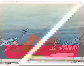 STAR WARS HOLIDAY SPECIAL (1978) - BOBA FETT & CHEWBACCA PRODUCTION ANIMATION 2 CEL SETUP.