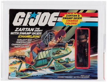 G.I. JOE (1984) - ZARTAN THE ENEMY WITH SWAMP SKIER (CHAMELEON) SERIES 3 AFA 85 NM+ ("SCHIZO" FILE