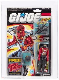 G.I. JOE (1988) - ASTRO VIPER SERIES 7/34 BACK AFA 85 NM+ (SINGLE HIGHEST GRADED).