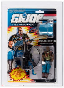 G.I. JOE (1992) - ROADBLOCK (WITH DISK LAUNCHER) SERIES 11 AFA 75+ EX+/NM (VERY RARE, RECALLED).