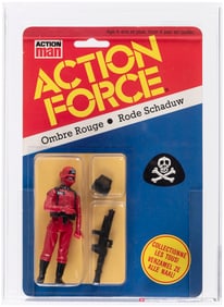 PALITOY ACTION MAN: ACTION FORCE (1983) - RED SHADOW (SKELETRON OFFER) SERIES 2/30 BACK AFA 80 NM.