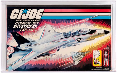 G.I. JOE (1983) - COMBAT JET SKYSTRIKER (XP-14F) SERIES 2 VEHICLE AFA 75 EX+/NM (NO BARCODE).