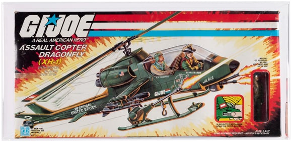 G.I. JOE (1983) - ASSAULT COPTER DRAGONFLY (XH-1) SERIES 2 VEHICLE AFA 70 EX+.