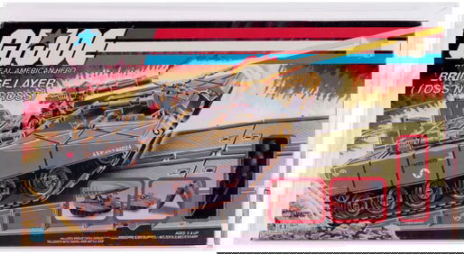 G.I. JOE (1984) - BRIDGE LAYER (TOSS 'N CROSS) SERIES 3 VEHICLE AFA 75 Q-EX+/NM.