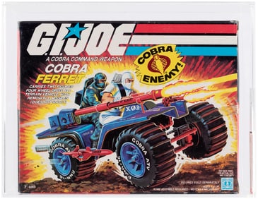 G.I. JOE (1985) - COBRA FERRET SERIES 4 VEHICLE AFA 85 NM+ (NONE HIGHER IN POP).