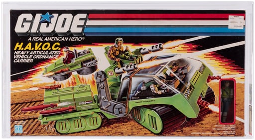 G.I. JOE (1986) - H.A.V.O.C. HEAVY ARTICULATED VEHICLE ORDNANCE CARRIER SERIES 5 VEHICLE AFA 80 NM.