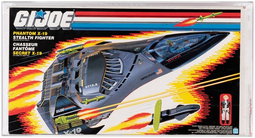 G.I. JOE (1988) - PHANTOM X-19 STEALTH FIGHTER JET SERIES 7 AFA 75+ EX+/NM (HASBRO CANADA, SINGLE