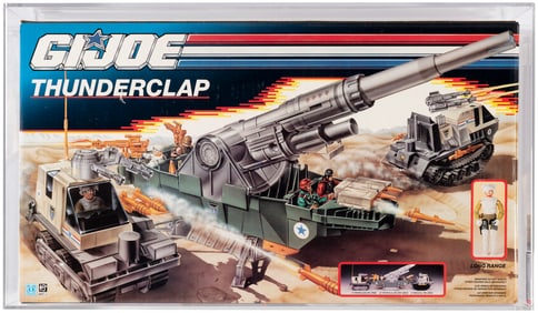 G.I. JOE (1990) - THUNDERCLAP SERIES 8 VEHICLE AFA 75+ EX+/NM (EUROPEAN BOX).