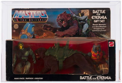 MASTERS OF THE UNIVERSE (1983) - BATTLE FOR ETERNIA SERIES 2 GIFT SET AFA 60 Y-EX (POP 2, NONE