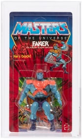 MASTERS OF THE UNIVERSE (1987) - FAKER SERIES 2/12 BACK AFA 85 NM+ (CLEAR BLISTER, NONE HIGHER IN