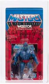 MASTERS OF THE UNIVERSE (1984) - WEBSTOR SERIES 3/12 BACK AFA 80+ NM (CLEAR BLISTER).