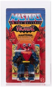 MASTERS OF THE UNIVERSE (1985) - MANTENNA SERIES 4/EVIL HORDE CAS 85 (RED LEVER, CLEAR BLISTER).
