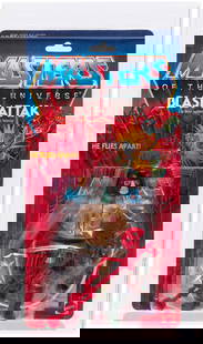 MASTERS OF THE UNIVERSE (1987) - BLAST-ATTAK SERIES 6/8 BACK AFA 85 NM+ (NONE HIGHER IN POP).: Blister card contains 5.5" tall Mattel action figure and Revenge Of The Snakemen! mini-comic. Card has been punched. Blister is clear. AFA subgrades are as follows - C85 B85 F90. At time of cataloging