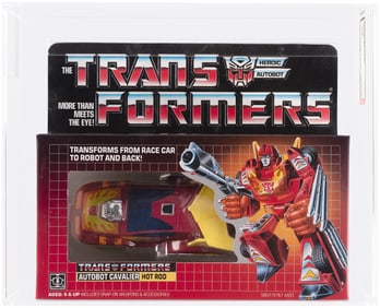 TRANSFORMERS (1986) SERIES 3 CAR - HOT ROD AFA 90 NM+/MINT.