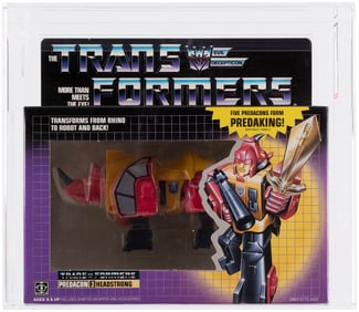 TRANSFORMERS (1986) SERIES 3 PREDACON - HEADSTRONG AFA 80+ NM.