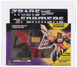 TRANSFORMERS (1986) SERIES 3 PREDACON - DIVEBOMB AFA 75 EX+/NM (W/POSTER).