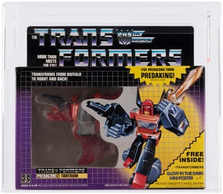 TRANSFORMERS (1986) SERIES 3 PREDACON - TRANTRUM AFA 75+ EX+/NM (W/POSTER).