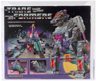 TRANSFORMERS (1986) SERIES 3 - TRYPTICON AFA 80 Q-NM (NO POSTER BOX, POP 1 IN THIS GRADE & ONE OF