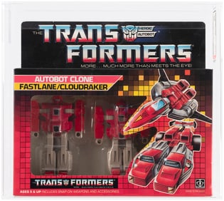 TRANSFORMERS (1987) SERIES 4 CLONES - FASTLANE/CLOUDRAKER AFA 85 Y-NM+.