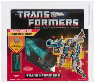 TRANSFORMERS (1987) SERIES 4 HEADMASTER - BRAINSTORM AFA 75 EX+/NM.