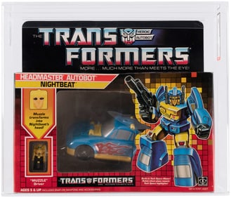TRANSFORMERS (1987) SERIES 5 HEADMASTER - NIGHTBEAT AFA 80 NM.