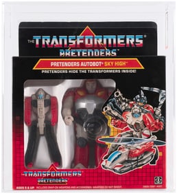 TRANSFORMERS (1988) SERIES 5 PRETENDERS - SKY HIGH AFA 75+ EX+/NM.