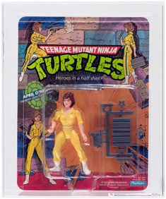 TEENAGE MUTANT NINJA TURTLES (1988) - APRIL O'NEIL SERIES 1/10 BACK CAS 85 (BLUE STRIPES).
