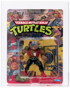 TEENAGE MUTANT NINJA TURTLES (1988) - BEBOP SERIES 1/10 BACK AFA 80 NM (PINK FACE/PLASTIC HEAD).