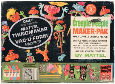 MATTEL 1965 "CREEPLE PEEPLE MAKER-PAK" FACTORY-SEALED BOXED SET.
