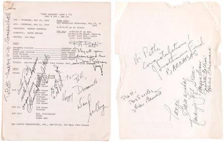 DARK SHADOWS CAST MULTI-SIGNED TV SCRIPT & COMIC BOOK.